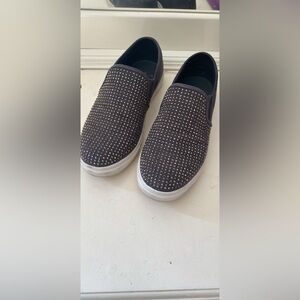 Studded Black Slip-On Sneakers